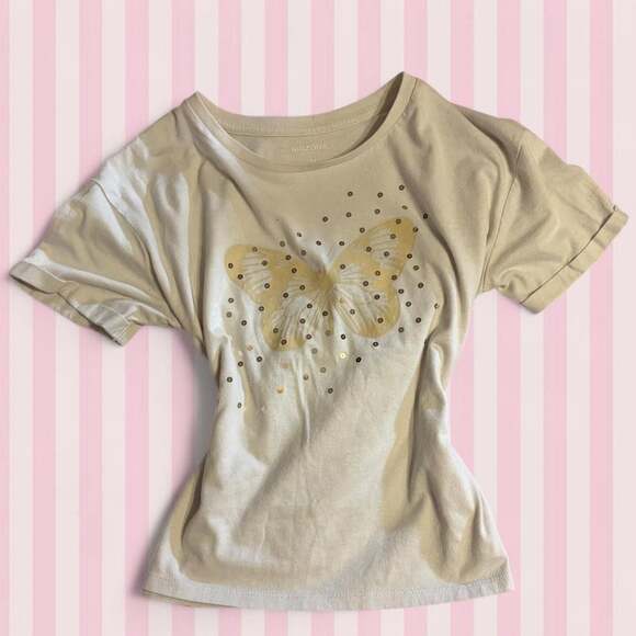 Arizona Tops - Arizona Jean Co. Butterfly Sequin Graphic T-Shirt
